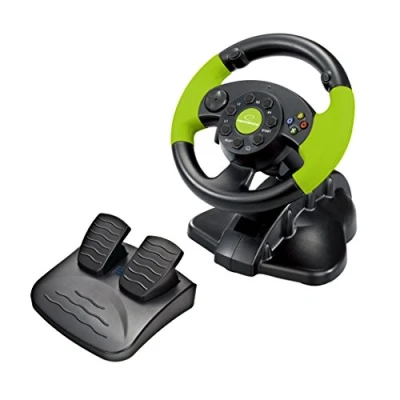 Bild av Esperanza HIGH OCTANE XBOX Edition spelratt med gas och bromspedal för 360, Playstation 3 PC vibrationer 13 actionknappar