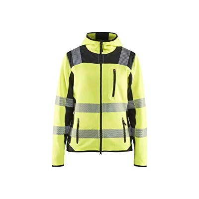 Bild av VARSELJACKA 4967 2120 STICKAD DAM VARSELGUL/SVART L Beijerbygg Byggmaterial