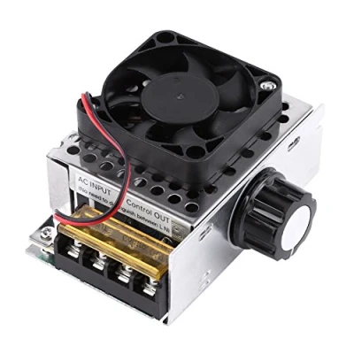Bild av AC 4000W SCR Elektrisk sp?nningsregulator Utg?ngssp?nningsstabilisator Transformatorbrytare Dimmer Temperatur Motorhastighetsregulator med fl?kt