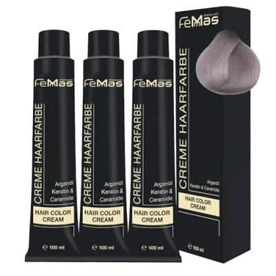 Bild av FemMas hårfärg superljusare 3 x aska 901 I professionell kräm för blekning med upp till 5 tonnivåer Permanent strålande, hållbara färgresultat 100 ml