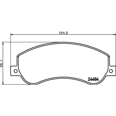 Bild av HELLA 8DB 355 015 401 Jeu de plaquettes frein non préparé pour indicateur d&#039;usure avec vis d&#039;étrier accessoires