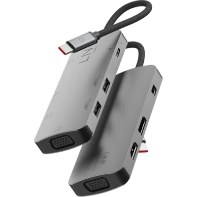 Bild av LINQ 7 in 1 PRO MST USB C Multiport Hub Alum.grå