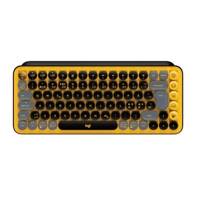 Bild av Logitech POP Keys trådlöst mekaniskt tangentbord med anpassningsbara Emoji tangenter, hållbar kompakt design, Bluetooth eller USB anslutning, kompatibelt Multi Device, OS kompatibel Blast