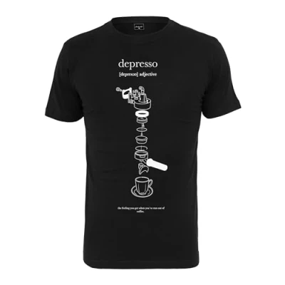 Bild av Mister Tee Depresso Tshirt med print, Storlek: 5XL, Black