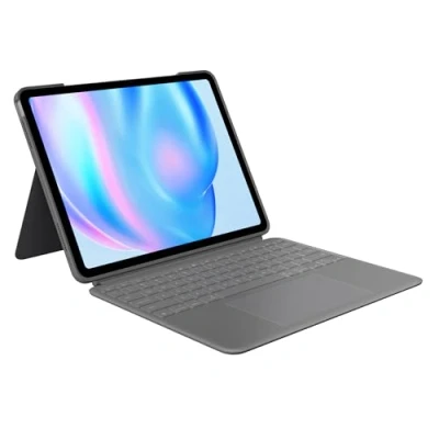 Bild av Logitech Combo Touch iPad Pro 11 tums (M4)(2024) tangentbordsfodral avtagbart bakgrundsbelyst tangentbord med kickstand, bekvämt skrivande, fleranvändningsläge AZERTY