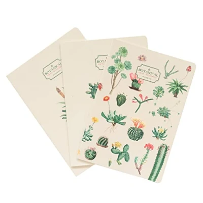 Bild av Grupo Erik Botanical Cacti Pack Of 3 A5 Notebooks Notebook Notepads Notepad Cute Stationery Gifts Cactus
