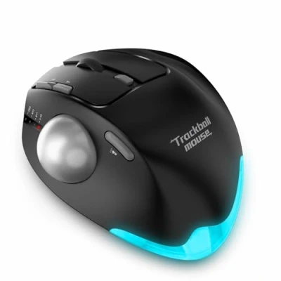 Bild av zelotes Trådlös Trackball Mus,Bluetooth Mus,Uppladdningsbar,4800DPI,8 knappar Ergonomisk Mus,Anslutning Till 3 Enheter,trådlös Möss Mouse för bärbar dator, PC, Tablets
