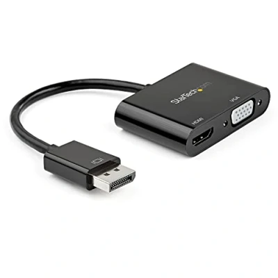Bild av StarTech.com DisplayPort till HDMI VGA adapter 1.2 HBR2 2.0 (4K 60Hz) eller 1080p konverteringsdongel DP skärmadapter digital videoskärmsadapter