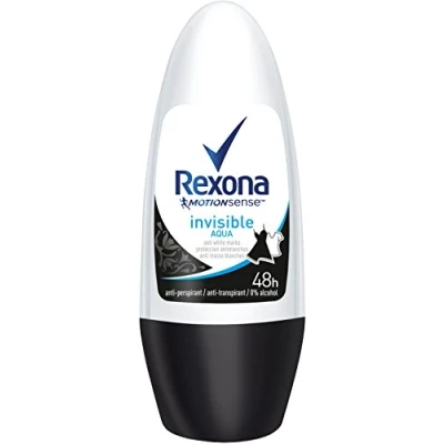 Bild av Rexona Deodorant Roll On osynlig aqua anti perspirant, 6 pack (6 x 50 ml)
