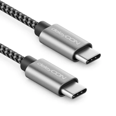 Bild av deleyCON 1,5m USB C Kabel PD3.0 (60W Snabbladdning) till Laddningskabel för iPhone 16 15 Pro Max Samsung Galaxy S24 S23 S22 Pixel iPad MacBook Air Surfplattor Switch PS5