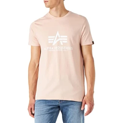 Bild av ALPHA INDUSTRIES Basic T shirt för män, Bleks persika, S