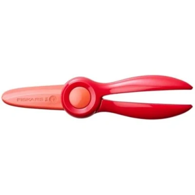 Bild av Fiskars barnsax, för barn över 2 år, Lär in rörelserna klippning, Längd: 13 cm, Blad och handtag av plast, Röd, Starter, 1064065