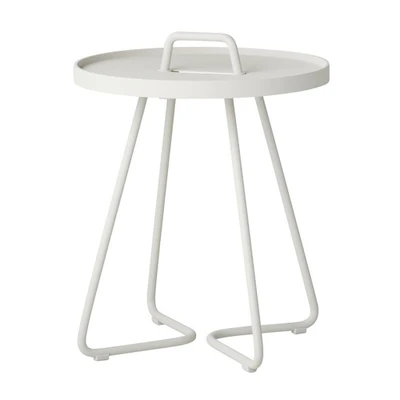 Bild av Cane line On the move side table Sidobord White Extra small Ø: 37 x H: 42 cm