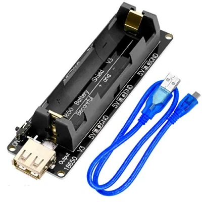 Bild av AZDelivery 5 x 18650 Battery Expansion Shield V3 Micro USB Anslutning inkl Kabel kompatibel med Arduino inklusive en E Book!