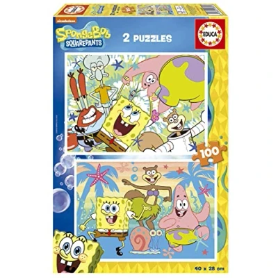 Bild av Educa Sponge Bob 2 X 100