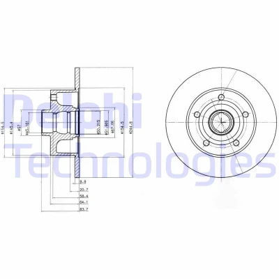 Bild av Bromsskiva DELPHI BG3030