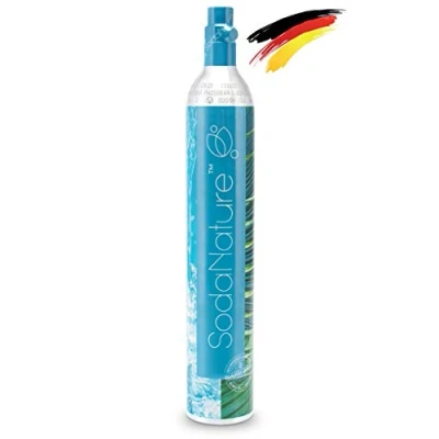 Bild av SodaNature® Premium 60 l CO2 cylinder för SodaStream (utom QC), Aarke etc. Ny och första fylld i Tyskland Naturlig kolsyra liter 10 år TÜV [425 g]