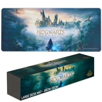 Bild av Harry Potter Hogwarts Legacy spelmusmatta stor skrivbordsmatta 80 x 35 cm skrivbordsskyddsmatta PC laptop tangentbord skrivbordstillbehör