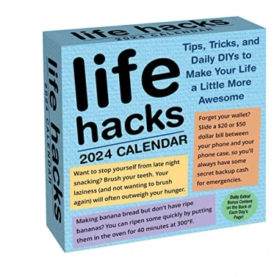 Bild av Life Hacks 2024 Day to Calendar: Tips, Tricks, and Daily DIYs Make Your a Little More Awesome