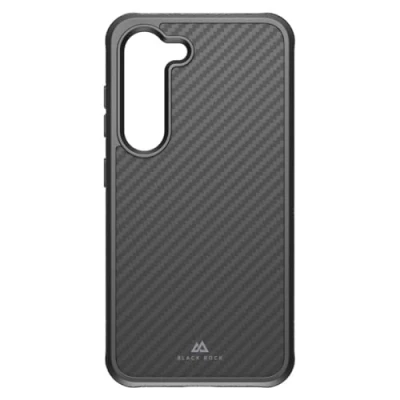 Bild av Black Rock kolfiberskal, robust skal, äkta lämpligt för Samsung Galaxy S23 5G I kolskal, fiberskydd, kol (svart)