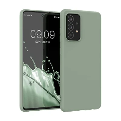 Bild av kwmobile Fodral kompatibelt med Samsung Galaxy A52/A52 5G / A52s mjukt silikonfodral grönt grått