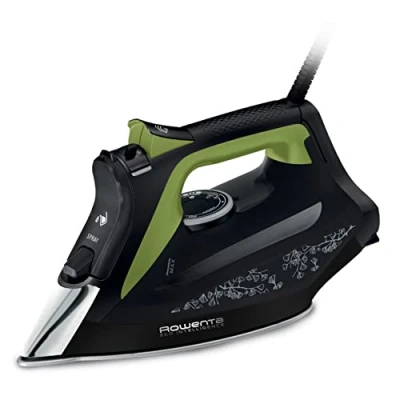 Bild av Rowenta DW6330 Eco Intelligence Ångstrykjärn 2500 watt kont. Ångproduktion: 45 g/min. Ångpuff: 180 Microsteam400 HD 3De laserstryksula anti droppfunktion svart/grön