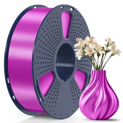 Bild av SUNLU PLA Plus glänsande 3D skrivarfilament, 1,75 mm, silke PLA+ filament, +/ 0,02 1 kg spole för FDM skrivare (lila)