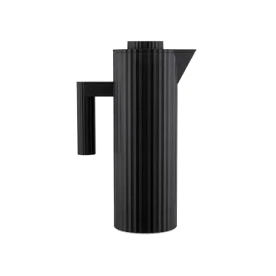 Bild av Alessi Plisserad MDL12 B termisk karaffdesign, dubbelväggigt inre termiskt glas, termoplastiskt harts, 100 cl, svart