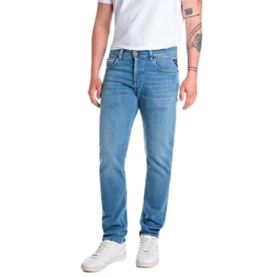 Bild av Replay Herrar Grover Touch Jeans, 009 medium blå, 33W / 30L