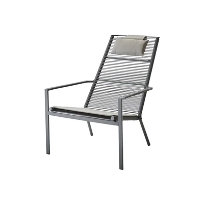 Bild av Cane line Edge Lounge stol Frame: Rope, Anthracite B: 71 x D: 100 H: 94 SH: 41 cm