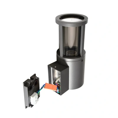 Bild av Deko Light Facado II utomhusvägglampa, grå/rökgrå Ø 11 cm IP65 metall