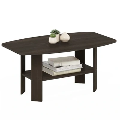 Bild av Furinno Enkelt design soffbord, mörkbrun