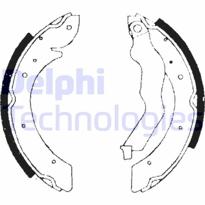 Bild av DELPHI LS1714 Bromsbackar 229mm 42mm RENAULT: Megane I Grandtour, 1, Scenic
