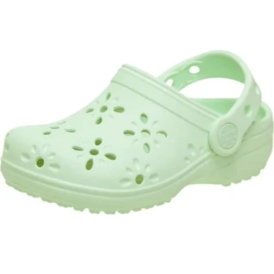 Bild av Crocs Unisex barntofflor med blomurringning, Jade toning, 20/21 EU