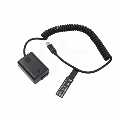 Bild av HangTon QC PD USB C NP FW50 Dummy Batteriström för Sony A7 A7II A7S A7SII A7R A7R2 A6500 A6300 A6000 A5100 NEX kamera