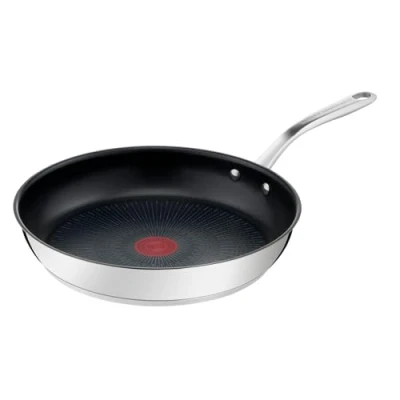 Bild av Tefal Pierre Gagnaire stekpanna i rostfritt stål belagd 28 cm, värmediffusionsbas, nitat handtag, elegant design, alla induktionshällar, tillverkad Frankrike H8210623