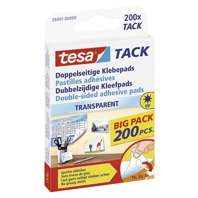 Bild av Tesa TACK Monteringsbindemedel transparent icke permanent (paket om 200)