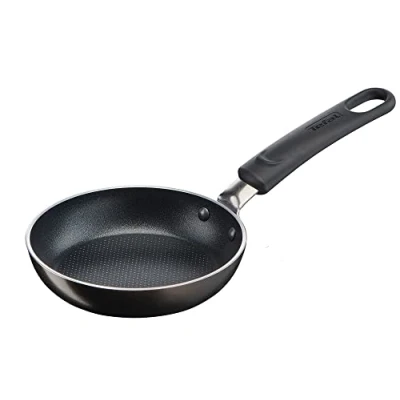 Bild av Tefal B57000 Simple Cook Mini Blini stekpanna 12 cm non stick tätning enkel rengöring ofarlig matlagning nitade handtag termisk signal svart (inte för induktion)