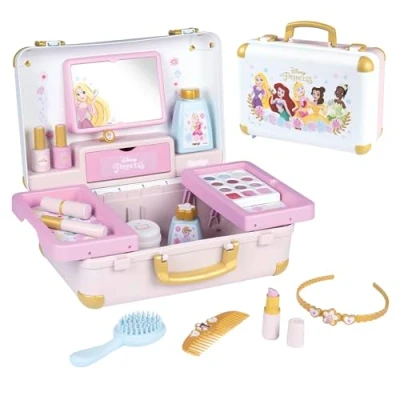 Bild av Smoby Disney Princesses Skönhetsväska frisyr + nagelkonst dummy makeup 13 tillbehör från 3 år tillverkad i Frankrike 7600320165