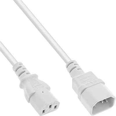 Bild av InLine® IEC förlängning, C13 till C14, vit, 1,5 m