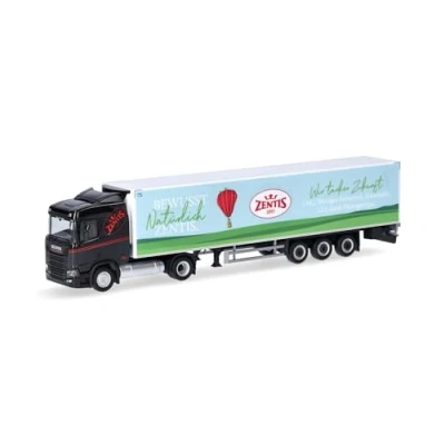 Bild av Herpa Scania CR20 ND LNG kyltrailer &quot;Zentis&quot; (Nordrhein Westfalen/Aachen), skala 1:87, tysk modell, samlarobjekt, plastfigur