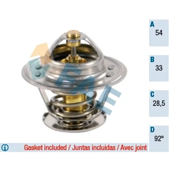 Bild av FAE 5302492 Thermostat d&#039;eau 92 avec joints sans boîtier OPEL: Astra G CC, F Berline, FORD: Sierra Mk2 3/5 portes, Granada Break