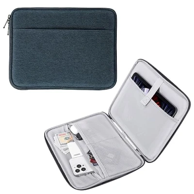Bild av MoKo 9 11 inch Tablet Sleeve, Protective Carrying Bag with Two Compartments Fits New iPad Air/Pro 2024, Air 5/4th 10.9, 9/8/7th 10.2, 10th Tab S8/S9 11, Indigo