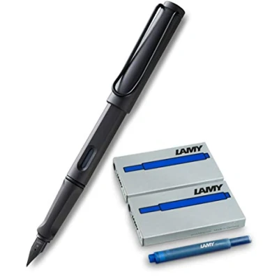 Bild av Lamy fyllningsh?llare safari ombra matt (1 fyllare, fj?dertjocklek M + 10 patroner, bl