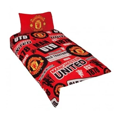 Bild av Manchester United Officiellt lapptäcke för enkelsäng Flerfärgad, 2 stycken