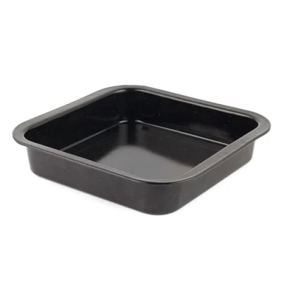Bild av Russell Hobbs BW000751 fyrkantig ugnsform non stick 26 cm bakpanna, liten rostare, lätt att rengöra, glasyr emalj ugnsbricka, lätt, hållbart belagt stål, ugnssäker till 230 C