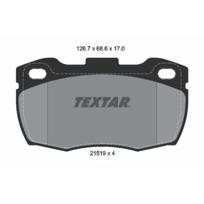 Bild av TEXTAR 2151902 Jeu de plaquettes frein non préparé pour indicateur d&#039;usure LAND ROVER: Defender SUV, SUV Cabriolet