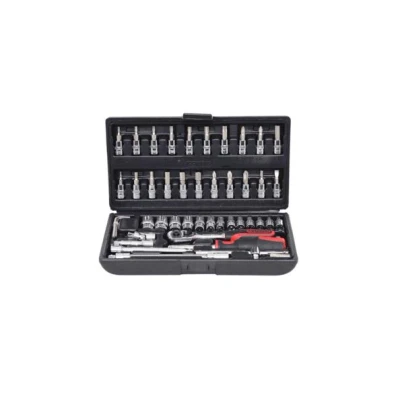 Bild av KS TOOLS 918.0648 Jeu de douilles 48 hexagonale Acier chrome vanadium 1/4 avec fonction crantage