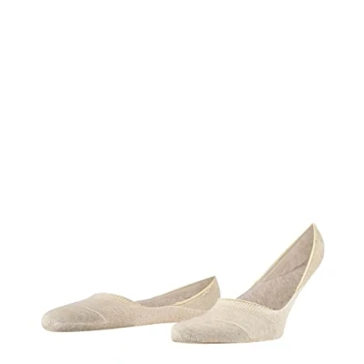 Bild av FALKE Herr Step Medium Cut Box Liner Strumpor Hållbar Bomull Svart Vit Fler Färger Enfärgad Ingen Show Dold i Skon För Sommar 1 Par, Beige (Sand Melange 4650), 42.5 43.5 EU