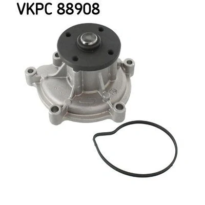 Bild av SKF VKPC 88908 Pompe à eau avec joints Tôle d&#039;acier pour système dentrainement courroie trapézoïdale nervures MERCEDES BENZ: Classe B, A
